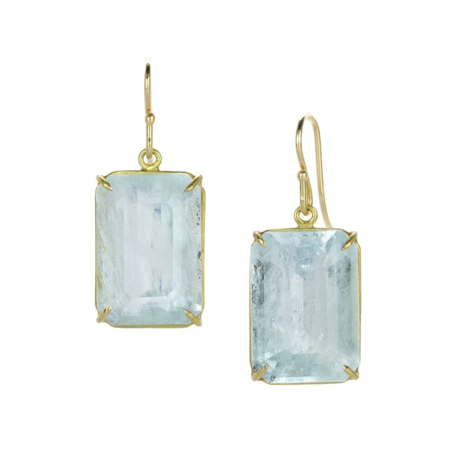 Earrings Rosanne Pugliese | Aquamarine Cube Earrings