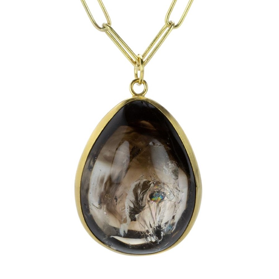 Necklaces Maria Beaulieu | Smoky Quartz Enhydro Pendant (Pendant Only)