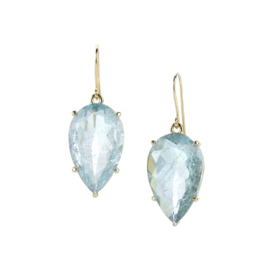 Earrings Nicole Landaw | Glacier Aquamarine Teardrop Earrings