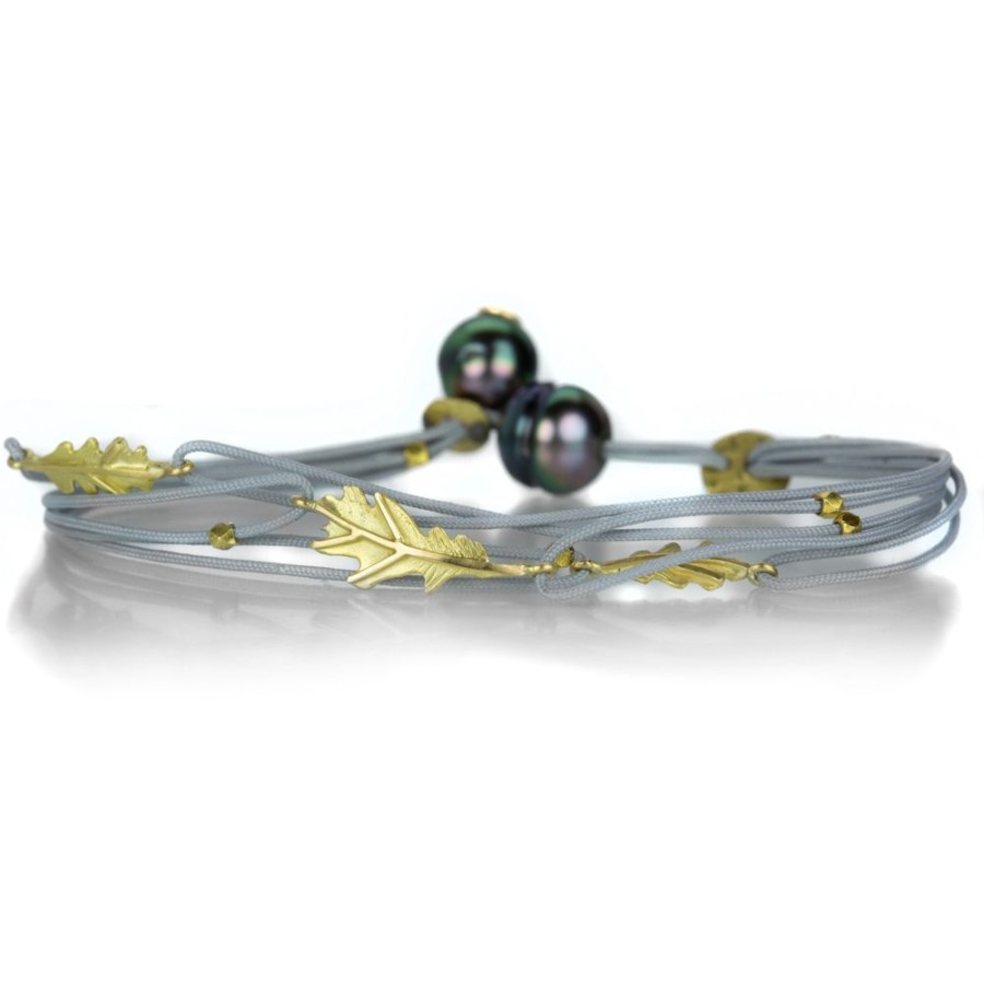 Bracelets Lene Vibe | Triple Leaf Bracelet With Tahitian Pearls