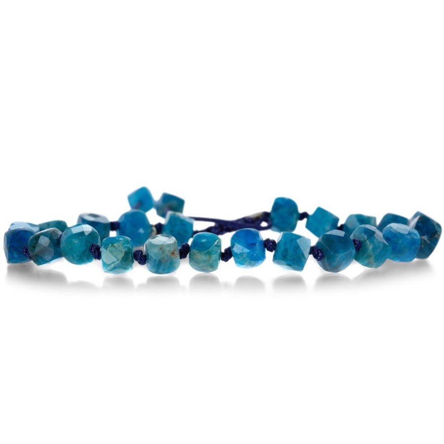 Bracelets Joseph Brooks | Faceted 6Mm Apatite Cube Bracelet