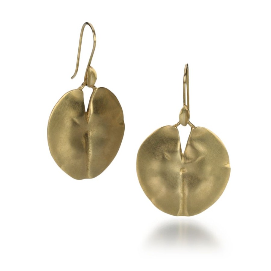 Earrings Annette Ferdinandsen | Gold Lily Pad Earrings