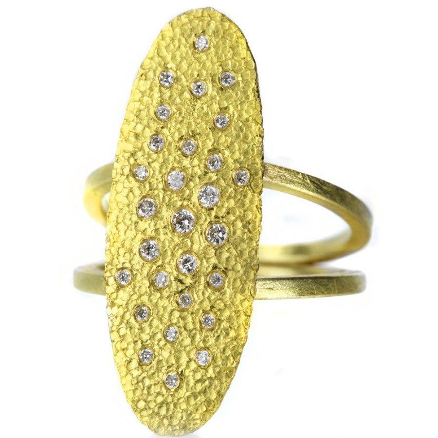 Rings Petra Class | Oval Silk Diamond Ring On Split Band