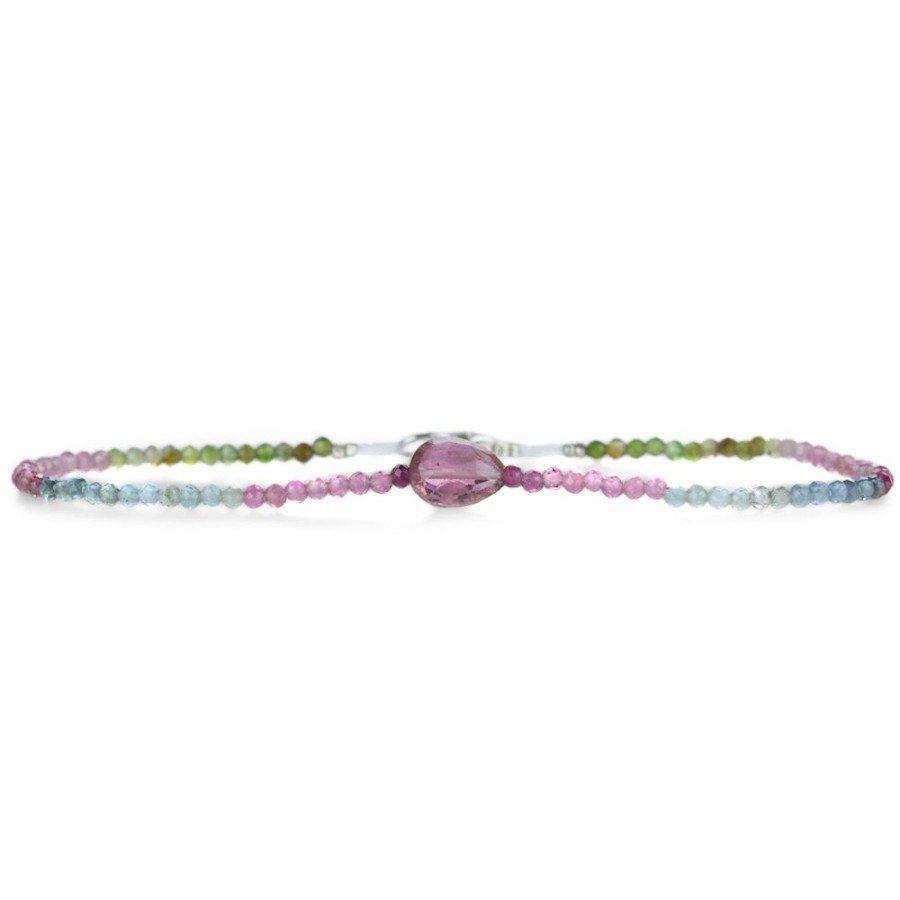 Bracelets Margaret Solow | Faceted Multicolored Tourmaline Bracelet