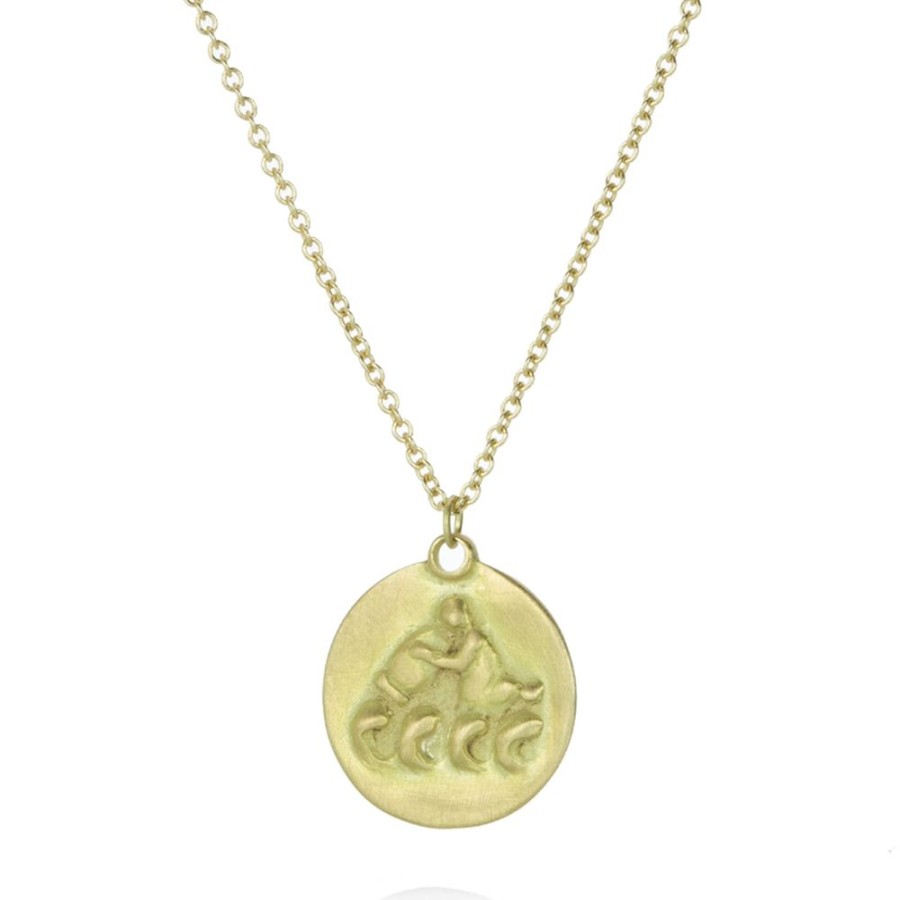 Necklaces Marian Maurer | Aquarius Medal Pendant Necklace