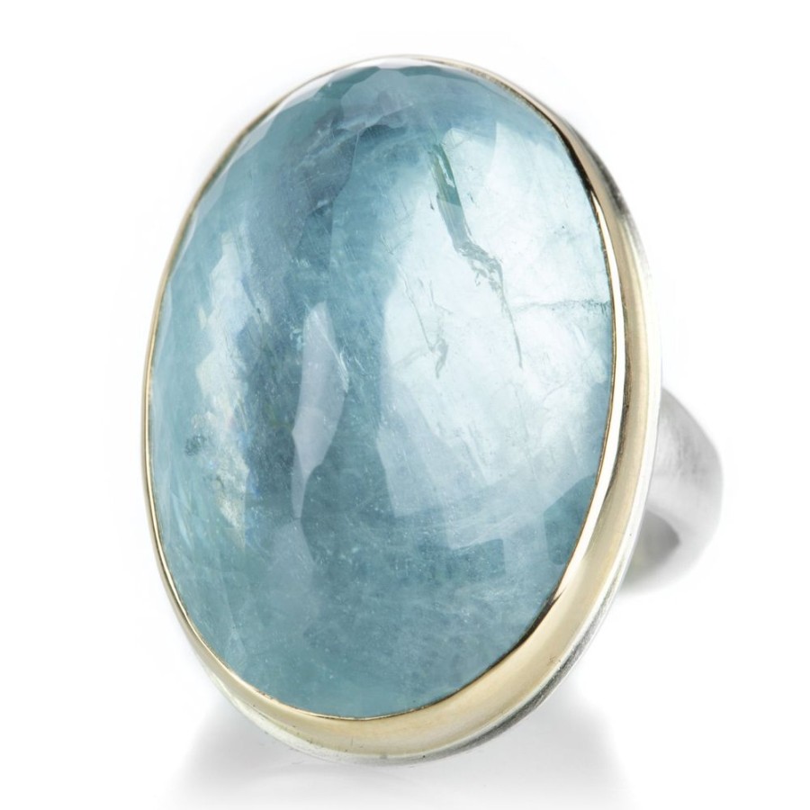 Rings Jamie Joseph | Large Oval Aquamarine Ring