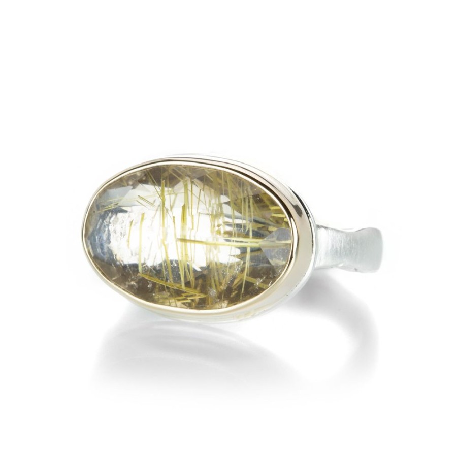 Rings Jamie Joseph | Faceted Golden Rutilated Quartz Ring