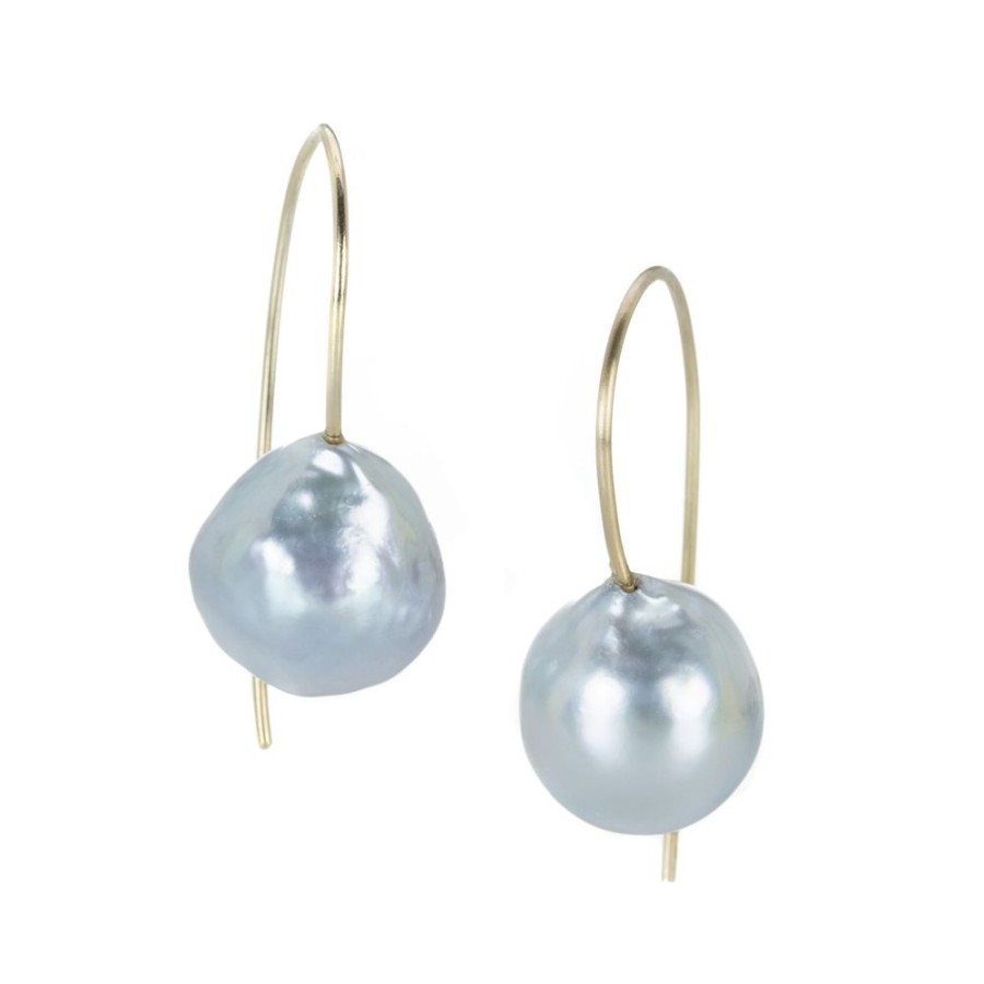 Earrings Rosanne Pugliese | Silver Baroque Pearl Earrings