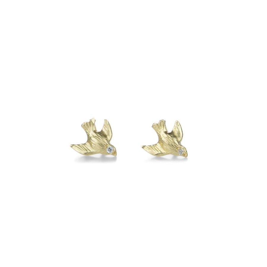 Earrings Victoria Cunningham | Diamond Bird Stud Earrings