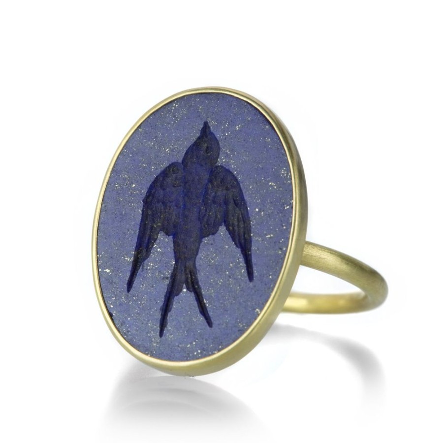 Rings Gabriella Kiss | Swallow Lapis Intaglio Ring