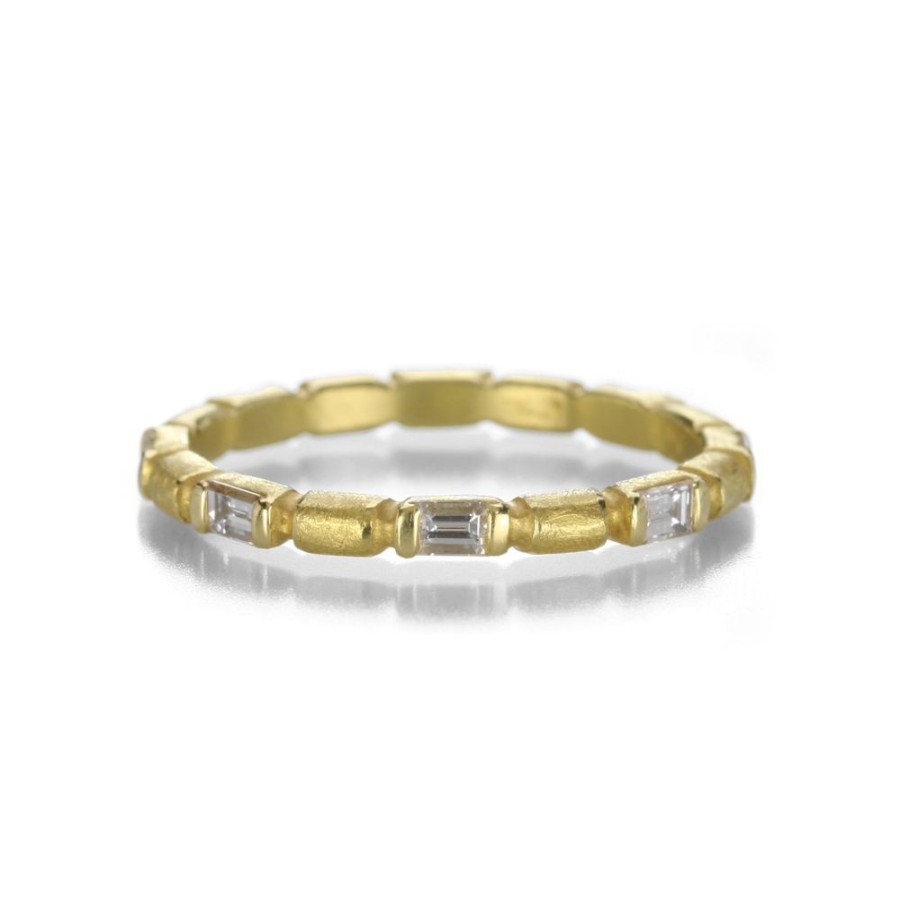 Rings Barbara Heinrich | Bamboo Ring With Baguette Diamonds