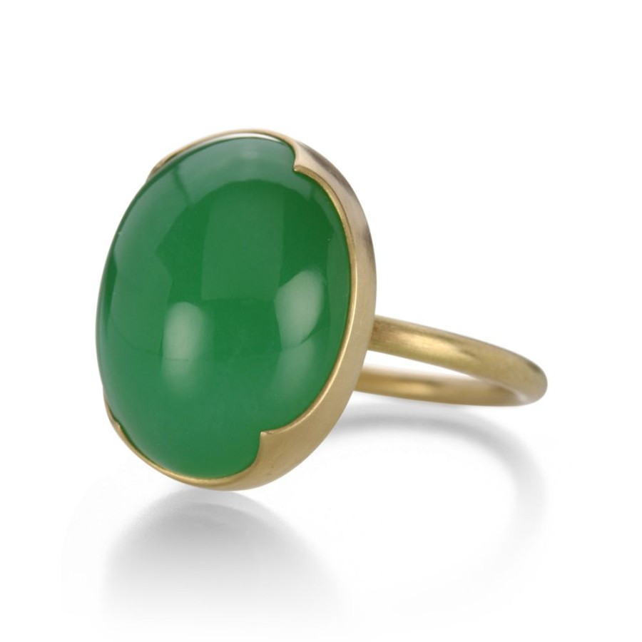 Rings Gabriella Kiss | Large Oval Chrysoprase Ring