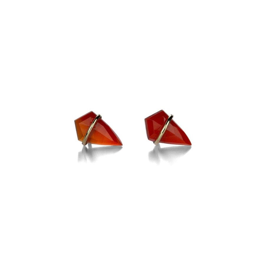 Earrings Page Sargisson | Small Carnelian Kite Studs