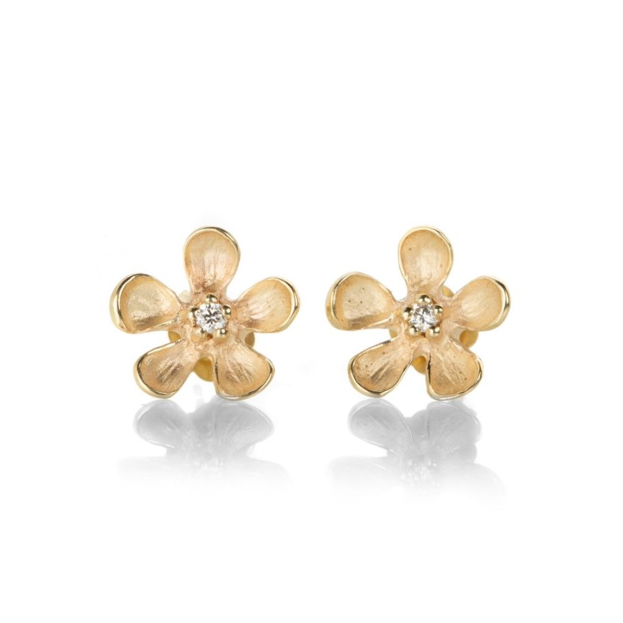 Earrings Nicole Landaw | 14K Gold Large Flower Studs