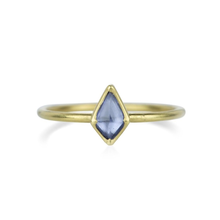 Rings Gabriella Kiss | 18K Kite Shaped Pale Blue Sapphire Ring