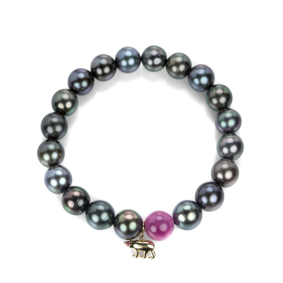 Bracelets Gellner | Ruby And Tahitian Pearl Bracelet