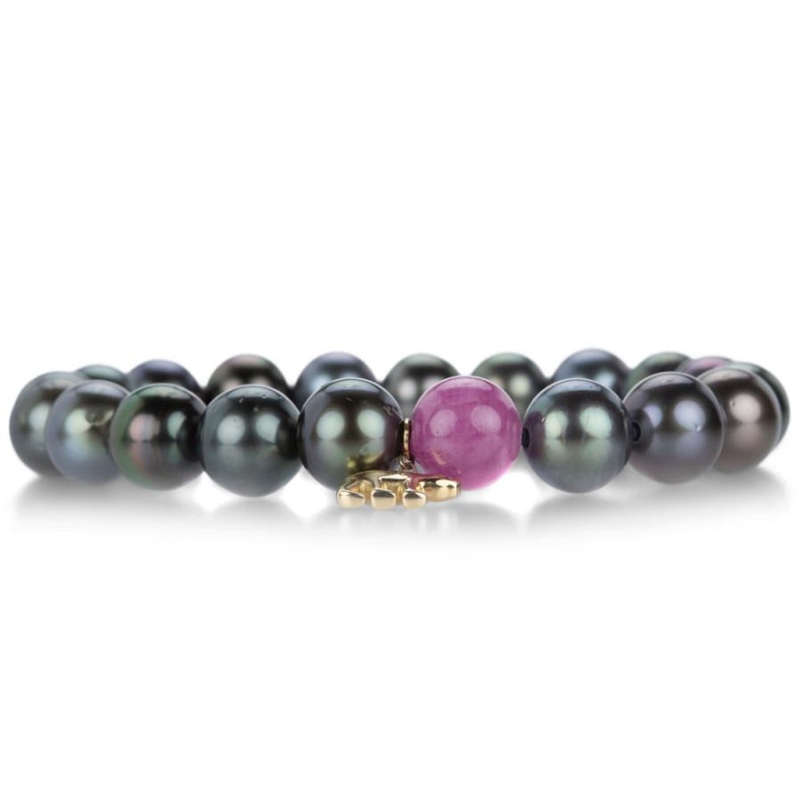 Bracelets Gellner | Ruby And Tahitian Pearl Bracelet