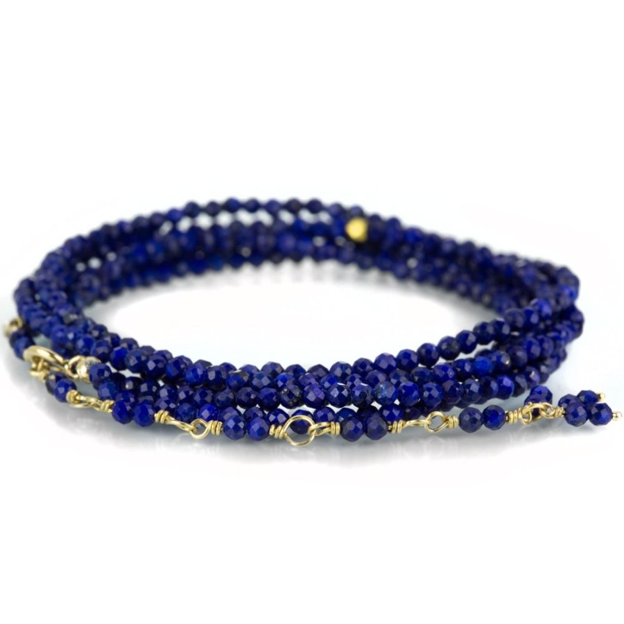 Bracelets Anne Sportun | 18K Lapis Wrap Bracelet - 34"