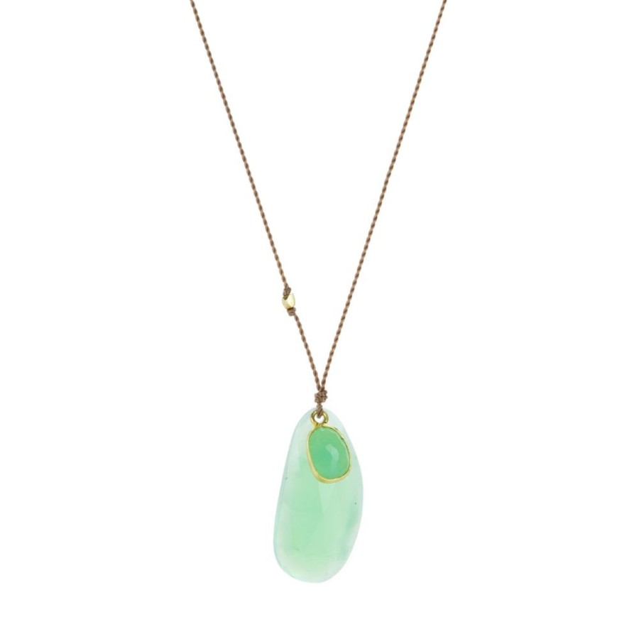 Necklaces Margaret Solow | Green Chalcedony And Chrysoprase Necklace