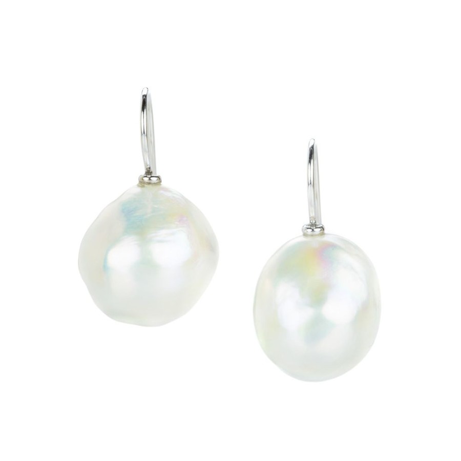 Earrings Gellner | White South Sea Pearl Drop Earrings