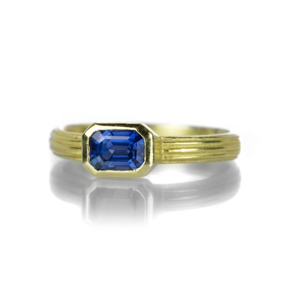 Rings Barbara Heinrich | Emerald Cut Blue Sapphire Ring