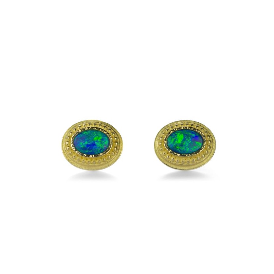 Earrings Barbara Heinrich | Oval Opal Doublet Studs