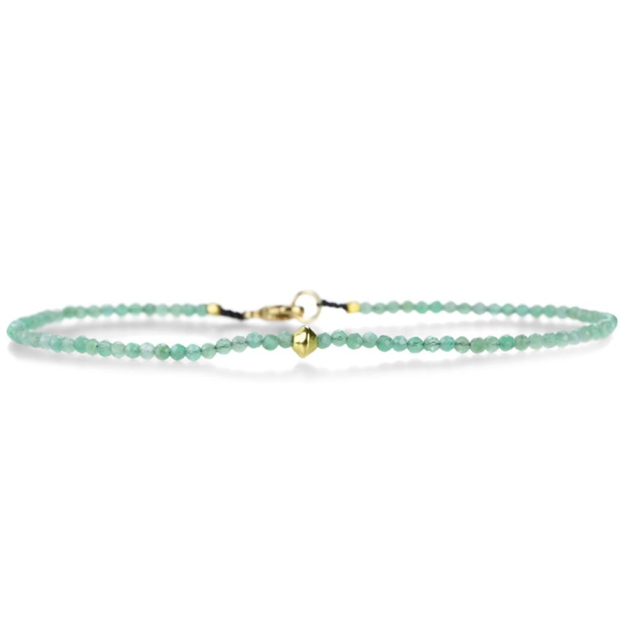 Bracelets Margaret Solow | Emerald And 18K Gold Bead Bracelet