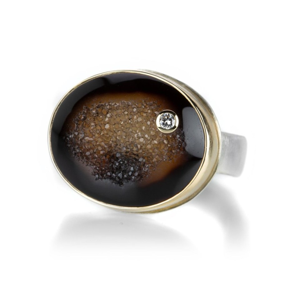 Rings Jamie Joseph | Oval Black Drusy Ring