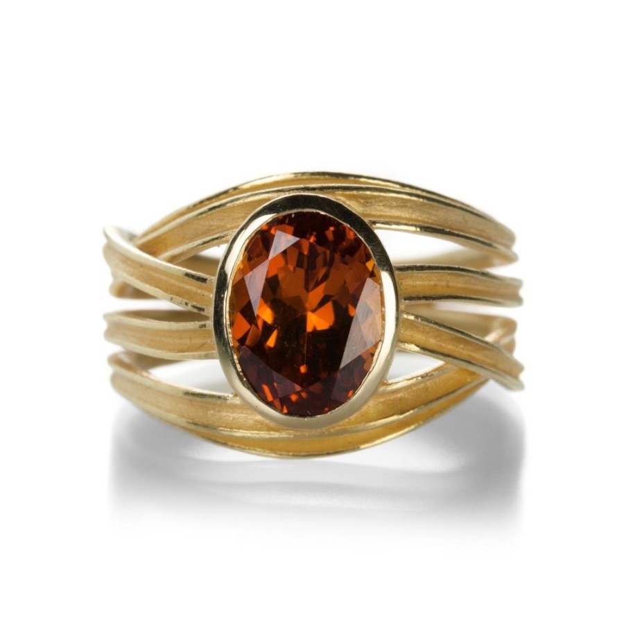 Rings Barbara Heinrich | Oval Cognac Garnet Ring