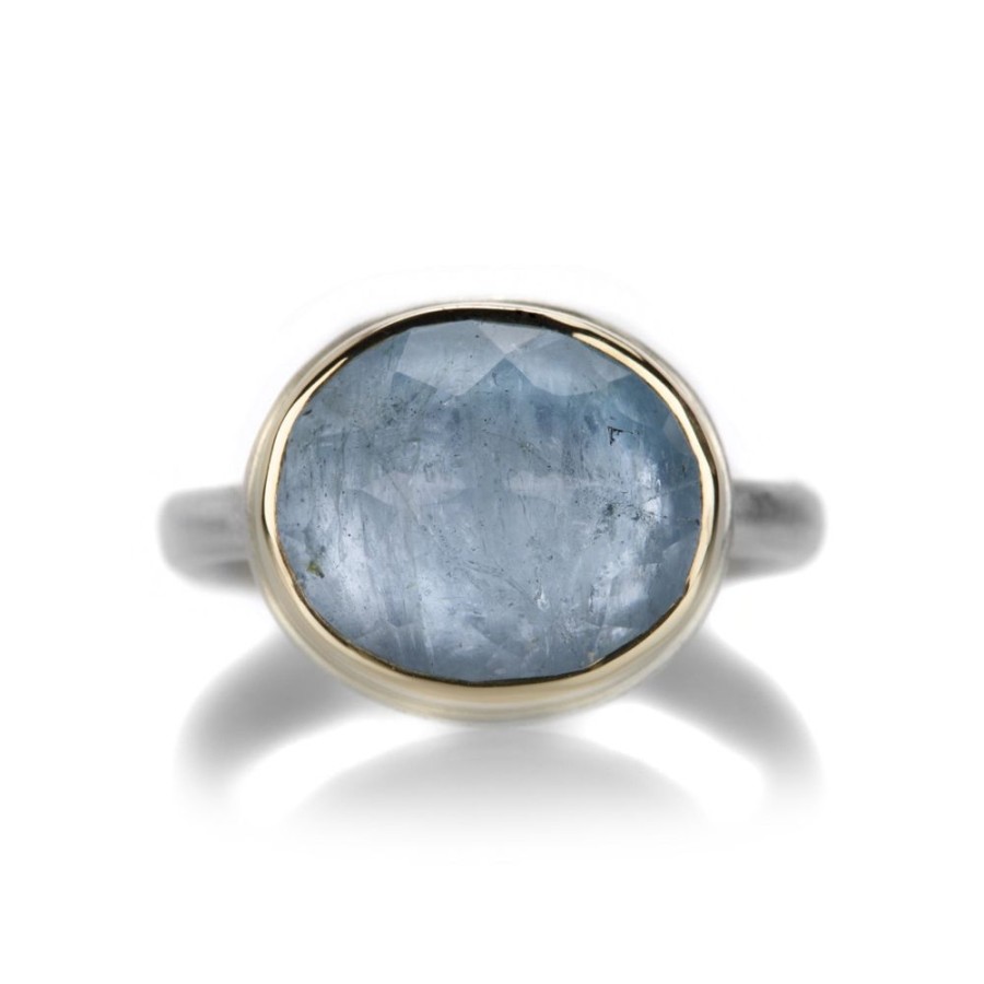 Rings Jamie Joseph | Small Oval Inverted Aquamarine Ring