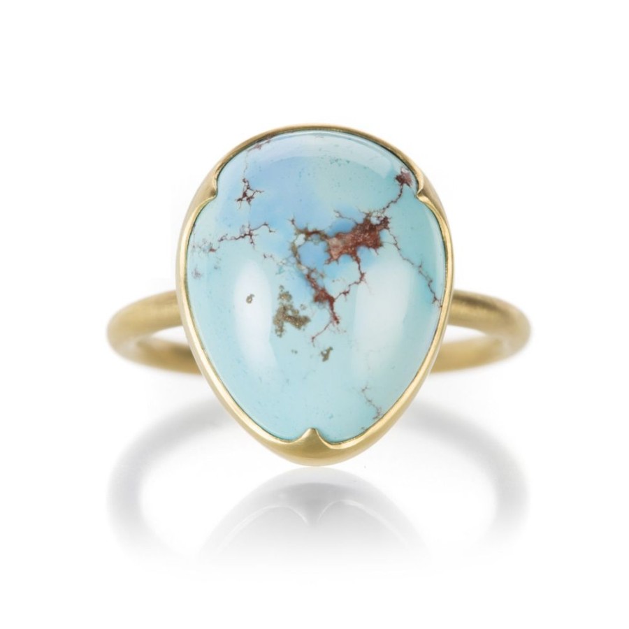 Rings Gabriella Kiss | Pear Shaped Kazakhstani Turquoise Ring