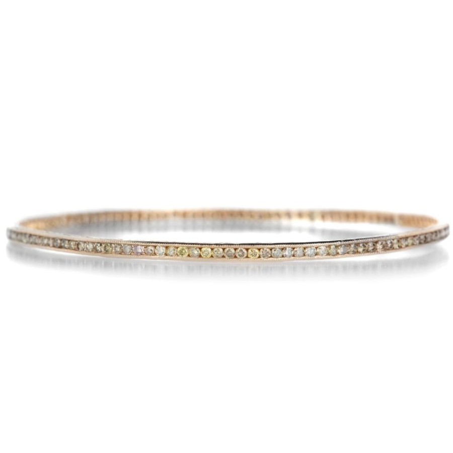 Bracelets Sethi Couture | 14K Brown Diamond Channel Set Bangle