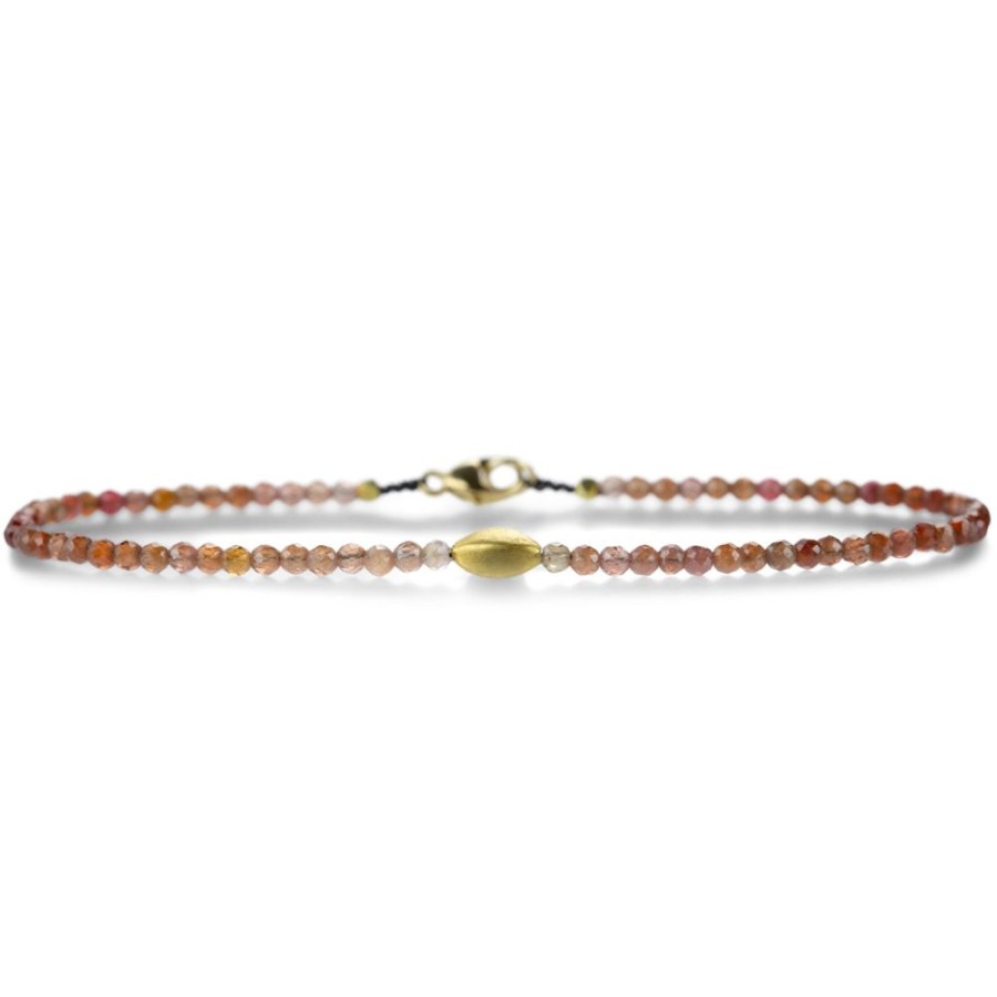 Bracelets Margaret Solow | Red Spinel And 18K Bead Bracelet