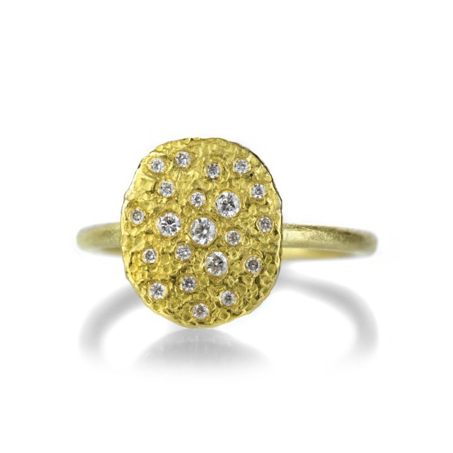 Rings Petra Class | Round Silk Textured Diamond Ring