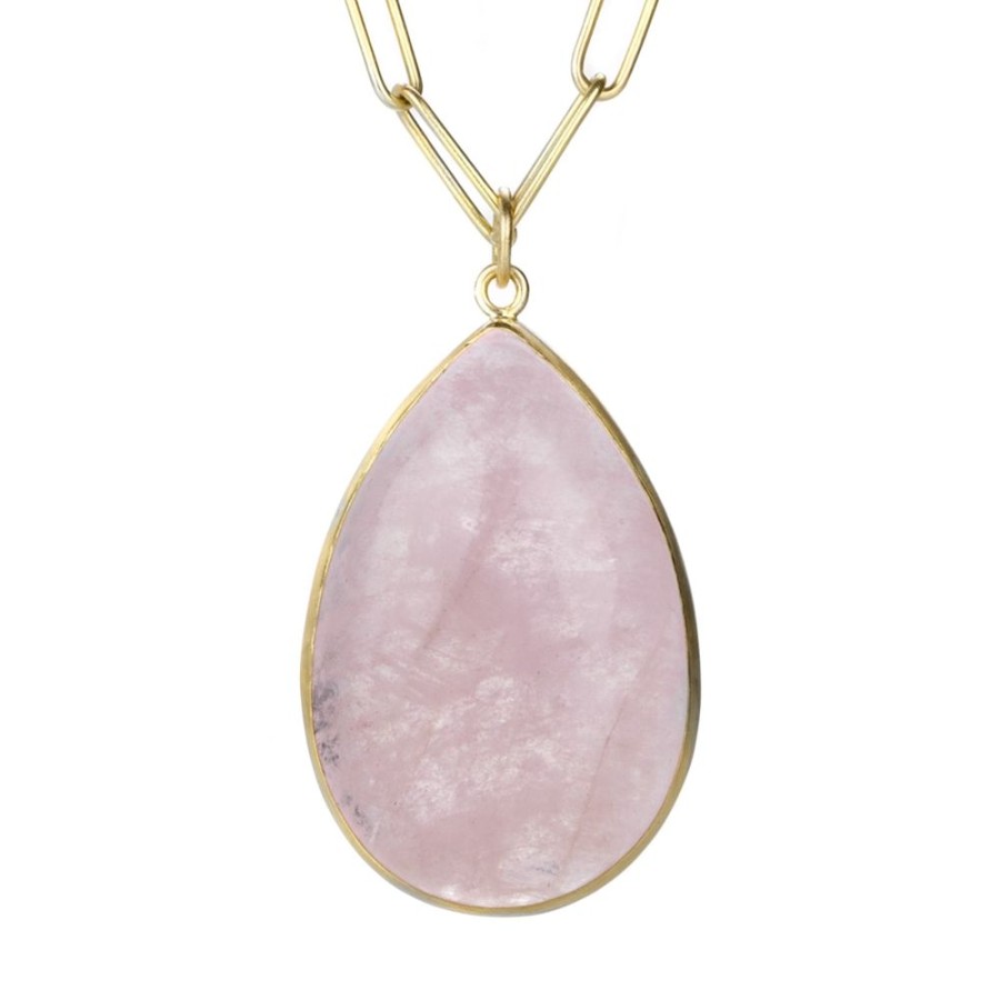 Necklaces Maria Beaulieu | Teardrop Morganite Pendant (Pendant Only)