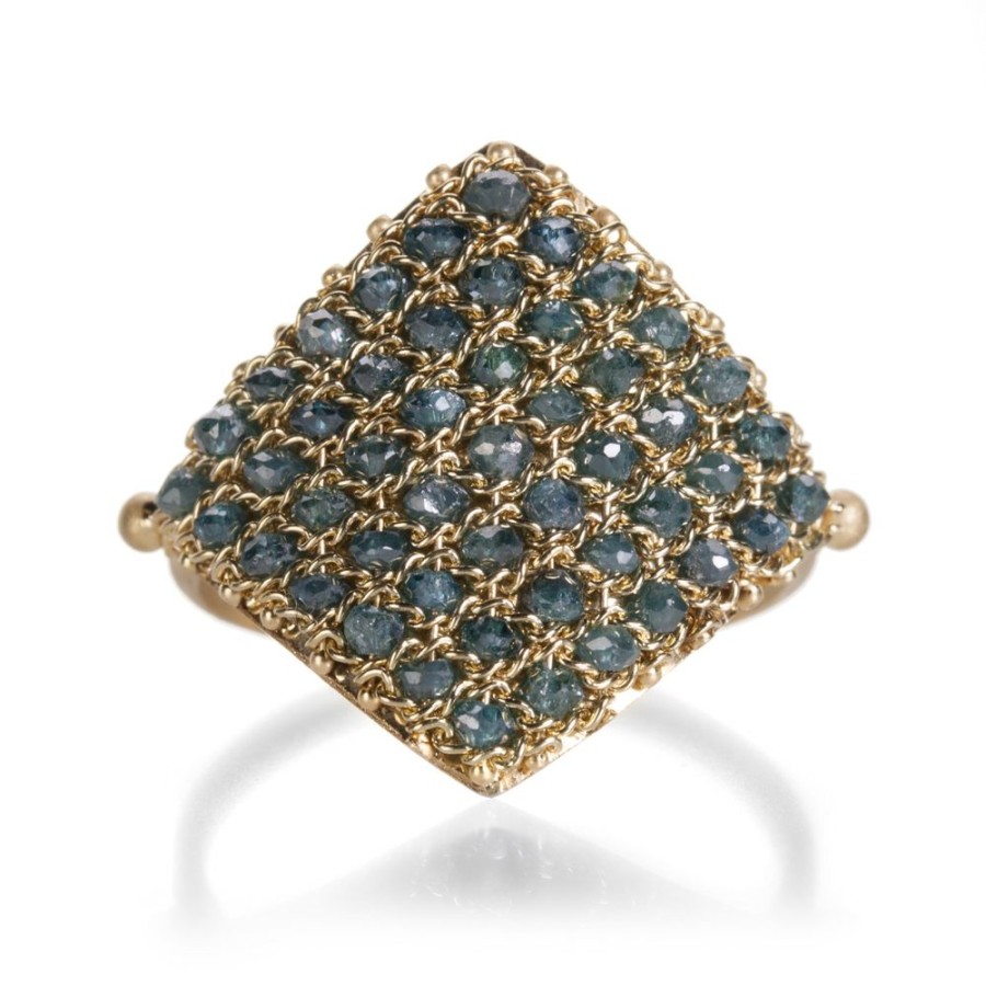 Rings Amali | Blue Diamond Textile Ring