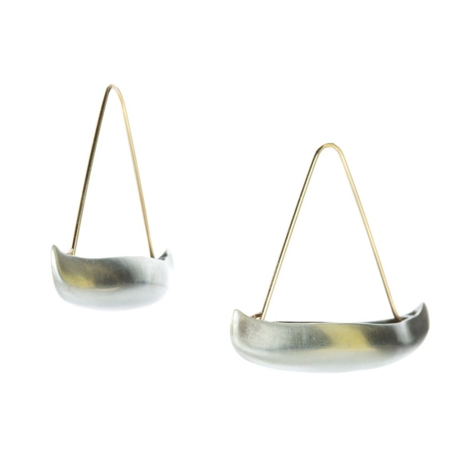 Earrings Gabriella Kiss | Sterling Silver Canoe Earrings