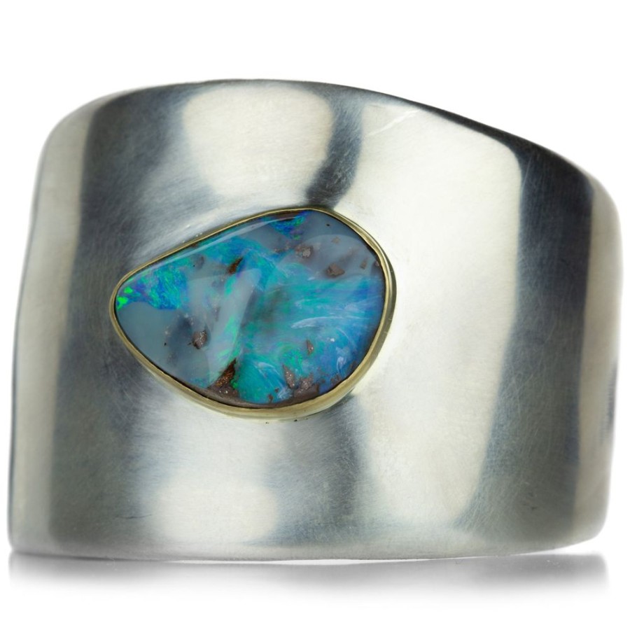 Bracelets Annette Ferdinandsen | Sterling Silver Roxy Cuff With Boulder Opal