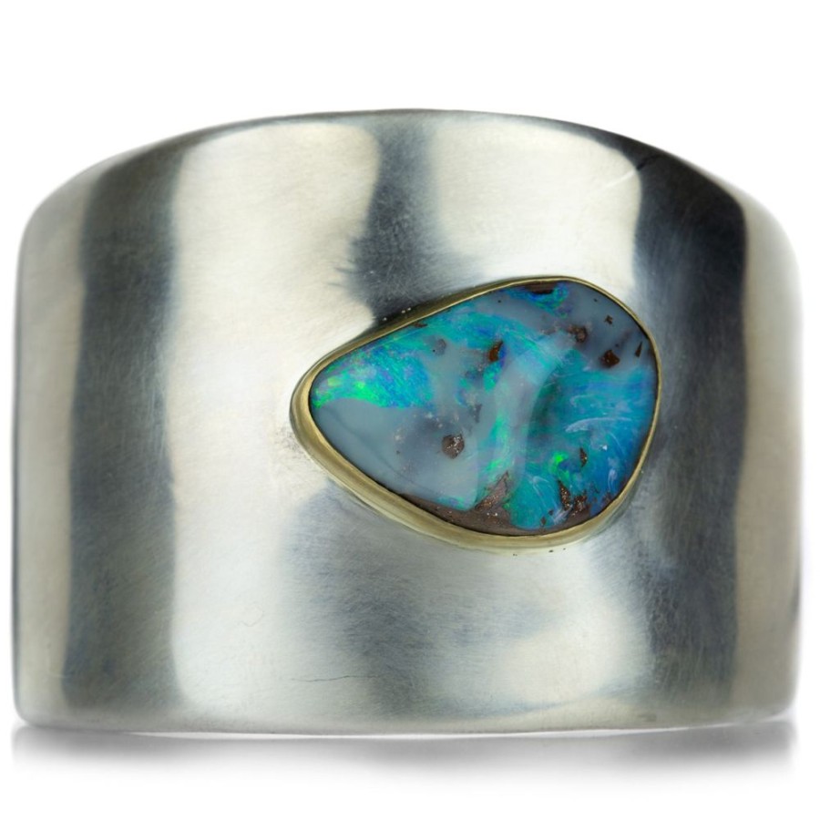 Bracelets Annette Ferdinandsen | Sterling Silver Roxy Cuff With Boulder Opal