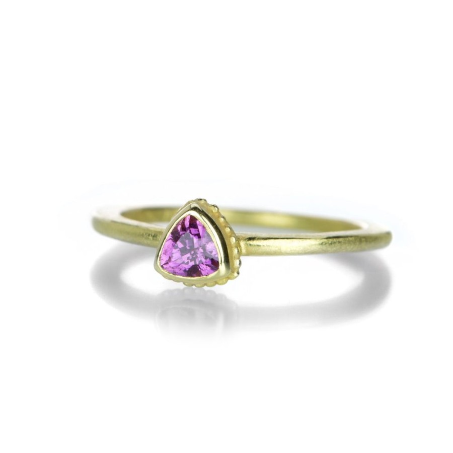 Rings Barbara Heinrich | Faceted Trillion Purple Sapphire Ring