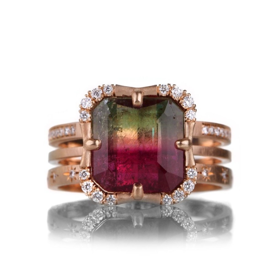 Rings Sirciam | Rose Gold Tourmaline Effigy Ring