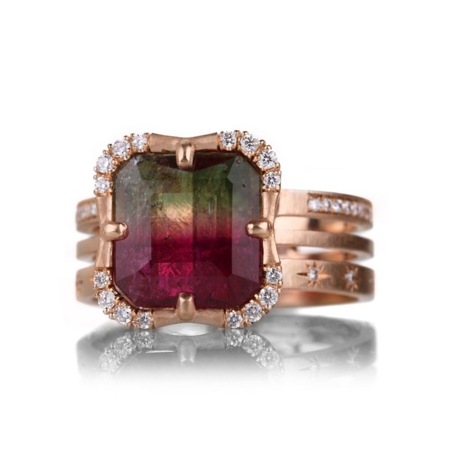 Rings Sirciam | Rose Gold Tourmaline Effigy Ring