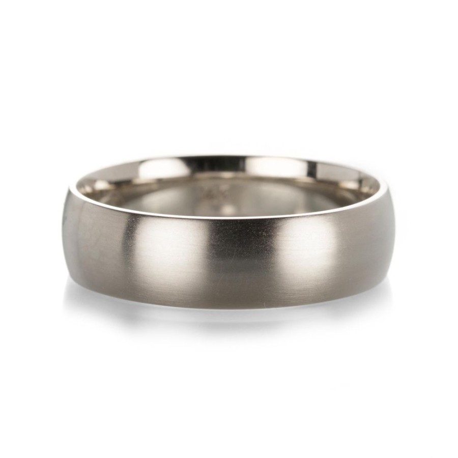 Rings Quadrum | 14K White Gold Half Round Band