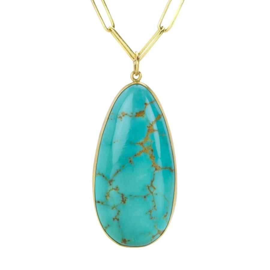 Necklaces Maria Beaulieu | Turquoise Pendant (Pendant Only)