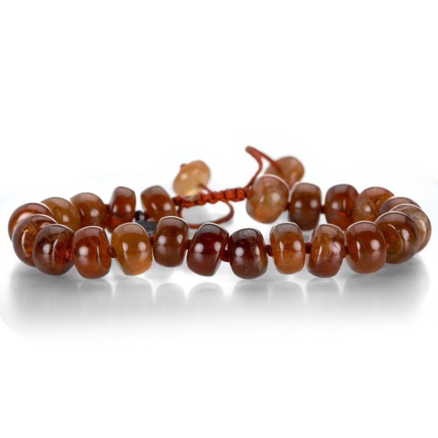 Bracelets Joseph Brooks | 10Mm Smooth Orange Garnet Bracelet