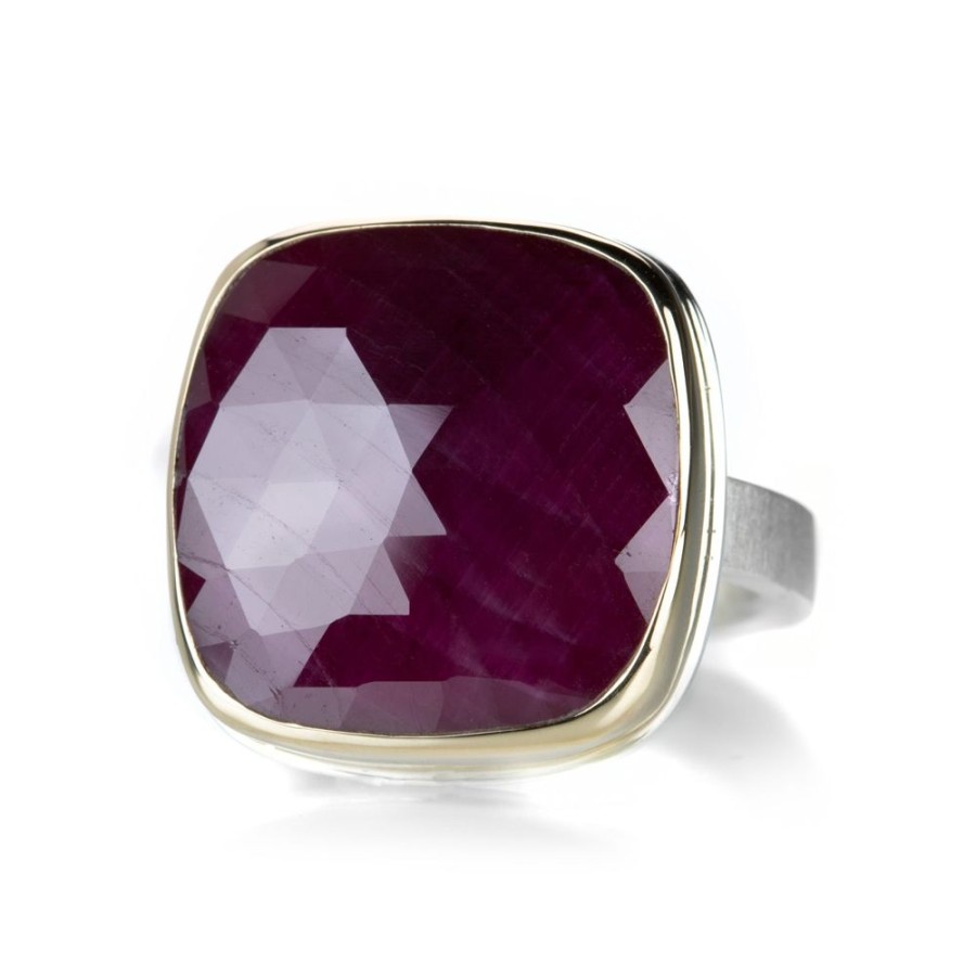 Rings Jamie Joseph | Square Rose Cut Indian Ruby Ring