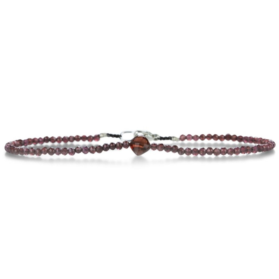 Bracelets Margaret Solow | Faceted Double Garnet Beaded Bracelet