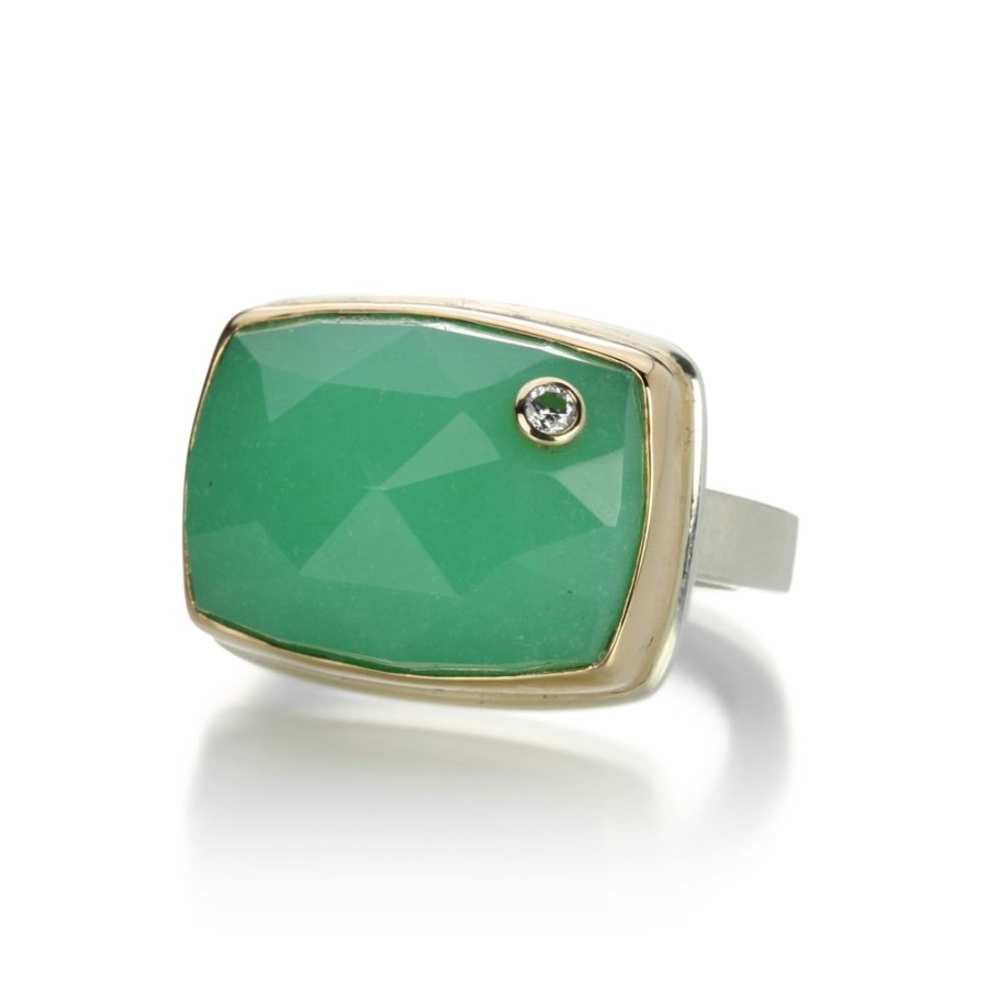 Rings Jamie Joseph | Chrysoprase Ring With Diamond