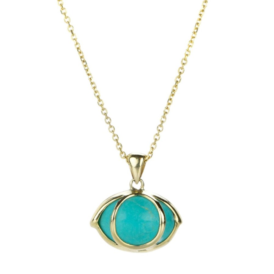 Necklaces Rachel Atherley | Turquoise Third Eye Pendant Necklace