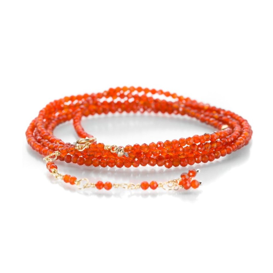 Bracelets Anne Sportun | 34" - Red Carnelian Wrap Bracelet